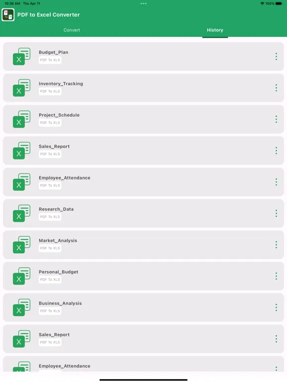PDF to Excel : Converter Pro iPad Screenshots
