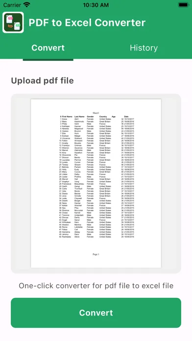 PDF to Excel : Converter Pro Screenshots