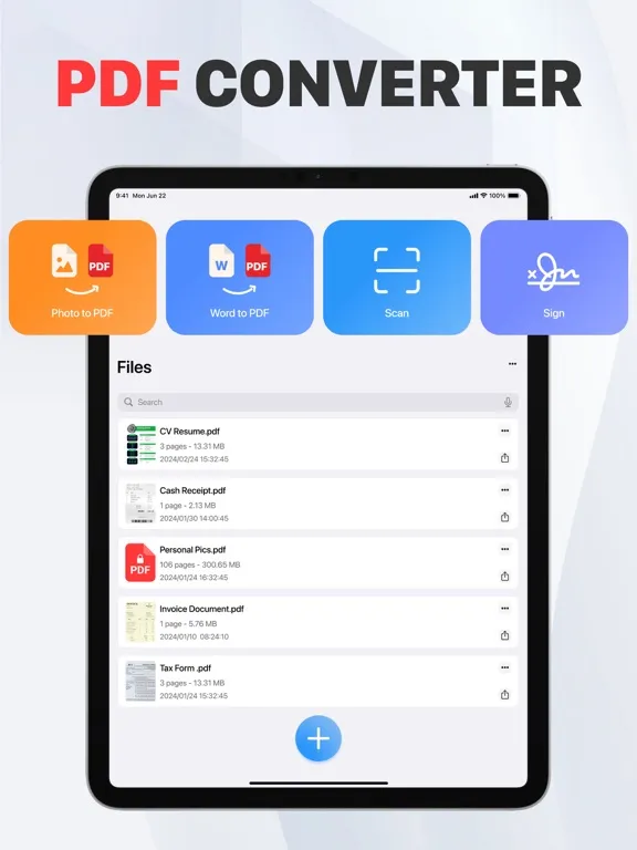 PDF Converter ⁃ Image to PDF iPad 應用截圖