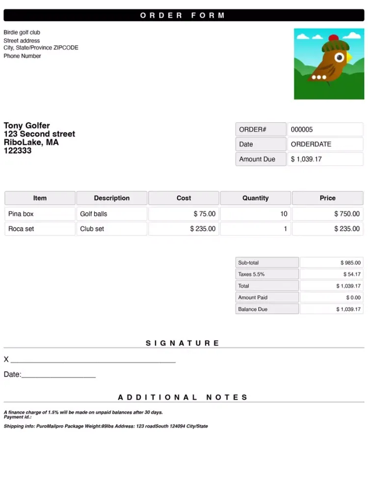 Order Form | Intuitive PDF pad for Sales, Purchases and Work iPad  Screenshots