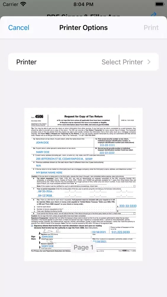 Captures d'écran de PDF Signer & Filler App