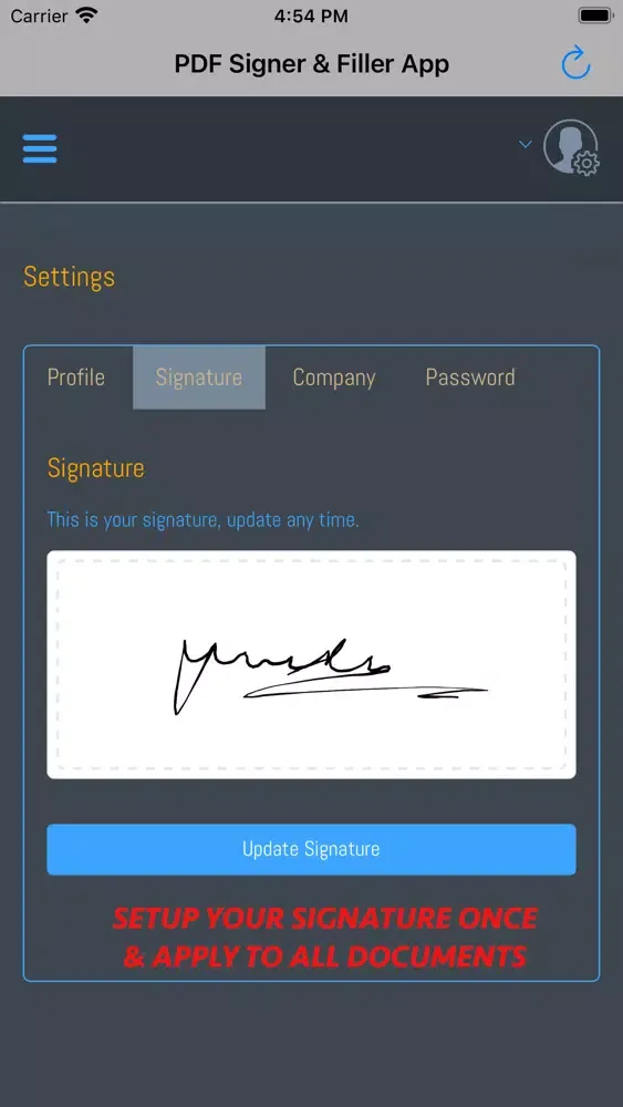Captures d'écran de PDF Signer & Filler App