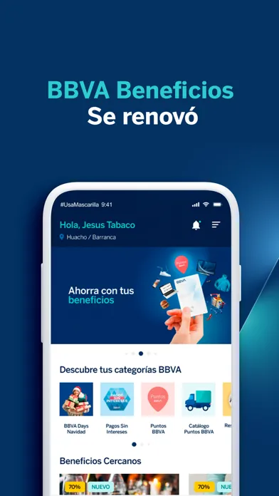 Capturas de tela do BBVA | Beneficios