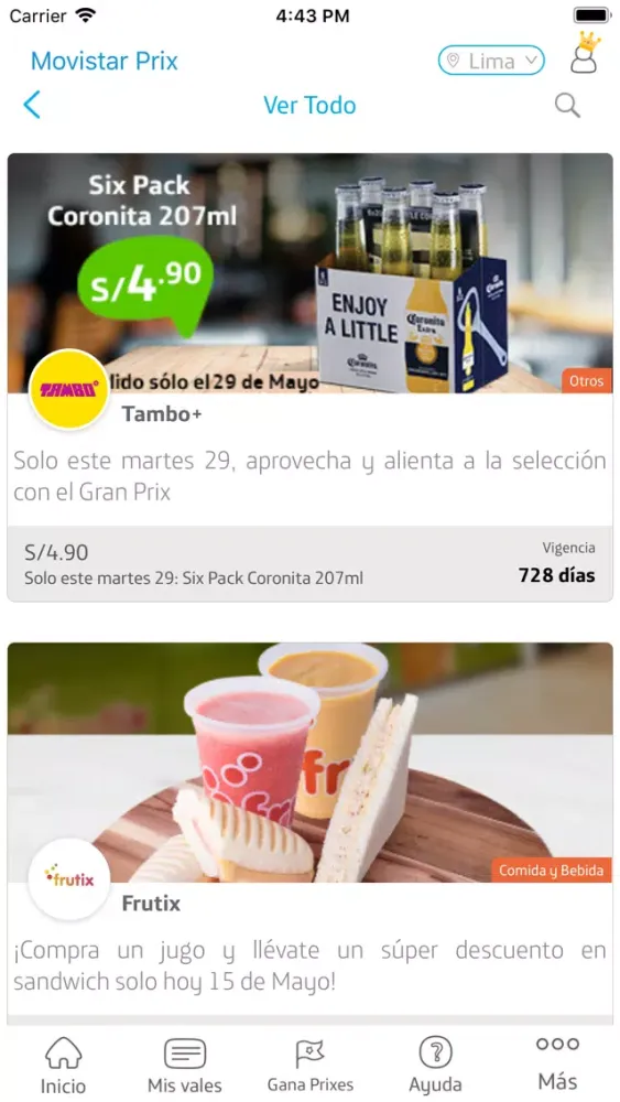 Movistar Prix سکرین شاٹس