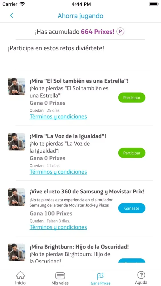 Movistar Prix سکرین شاٹس