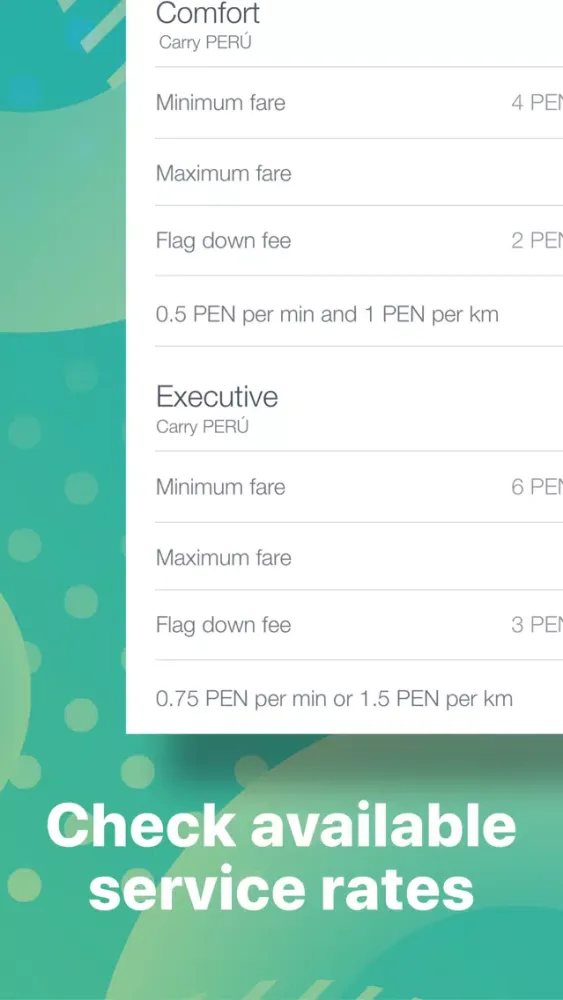 Carry: order taxi in Peru應用截圖