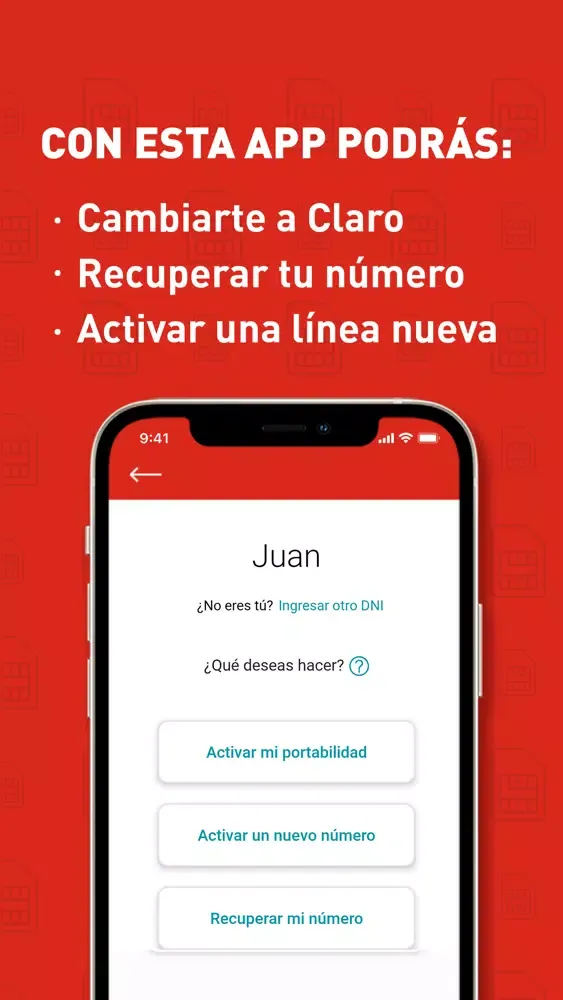 Capturas de tela do Activa tu Claro Perú