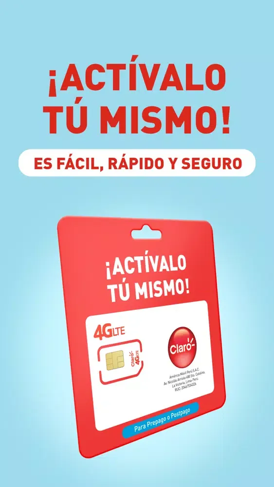 Capturas de tela do Activa tu Claro Perú