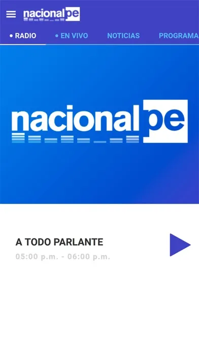 Tangkapan layar APP NACIONAL