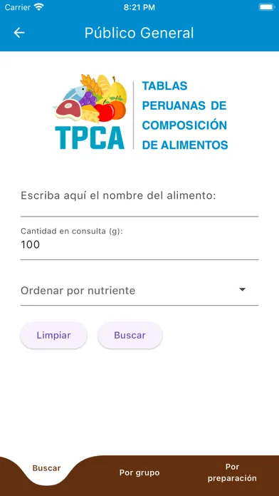 Capturas de tela do TPCA