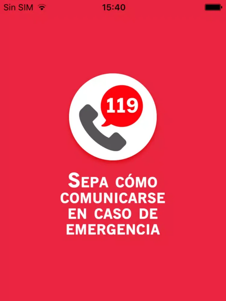 Alerta 119 iPad  Screenshots