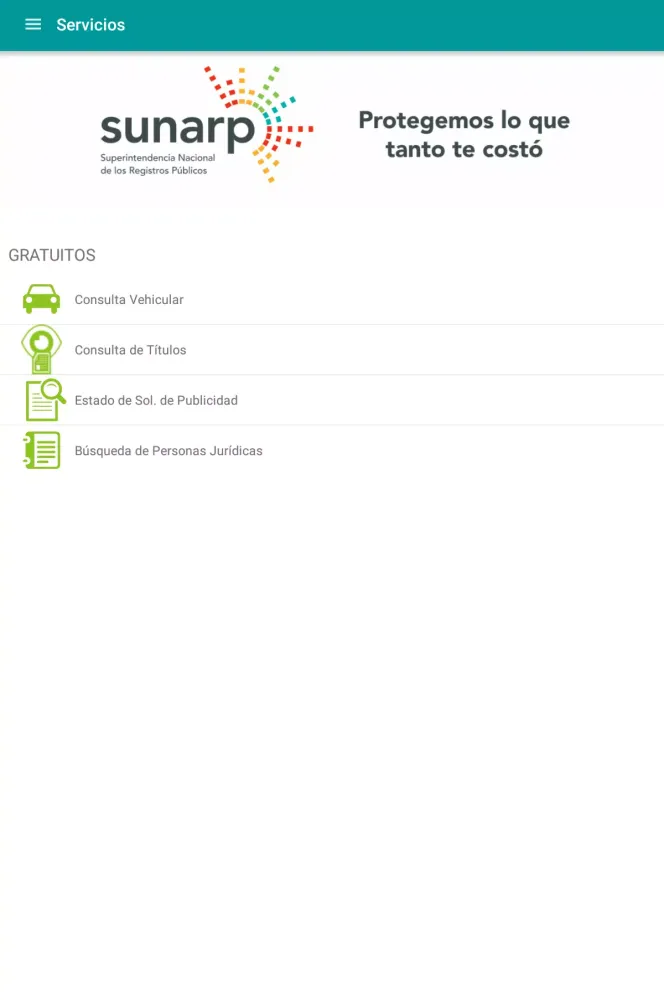 Sunarp Screenshots