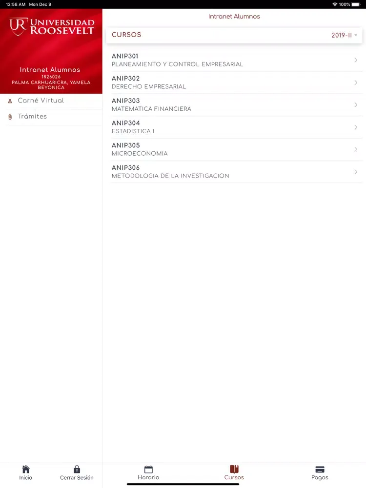 Ảnh chụp màn hình của Roosevelt Movil iPad 