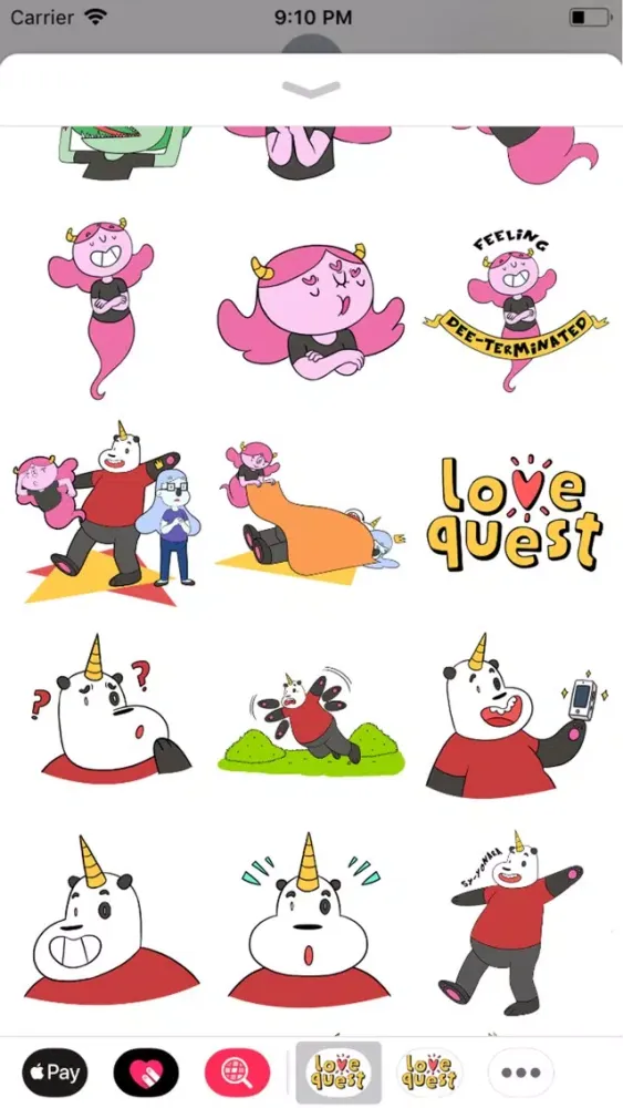 Ảnh chụp màn hình của Love Quest Sticker Pack