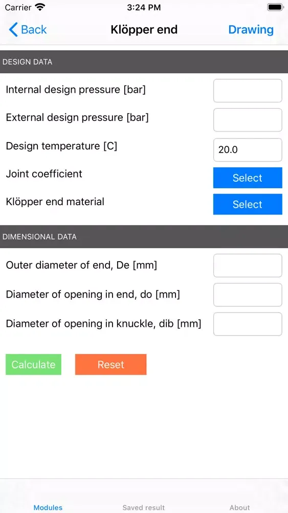 Pressure Equipment Calc. Lite स्क्रीनशॉट