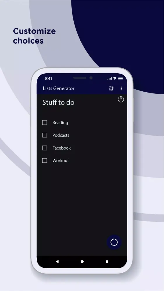 Random Lists Screenshots