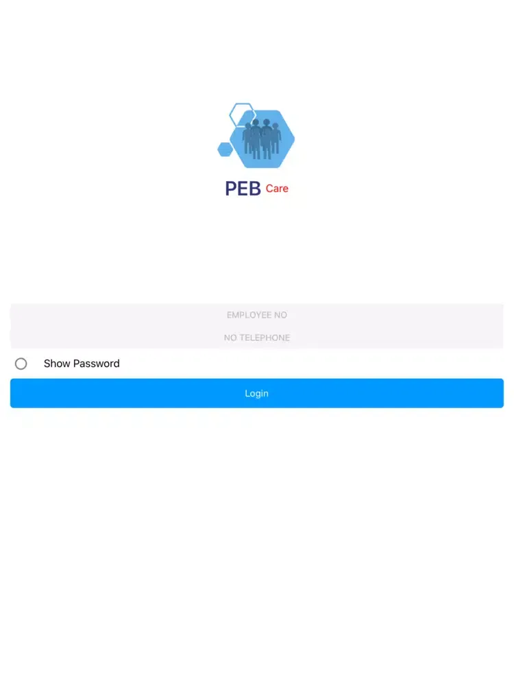 Tangkapan skrin PEB Care iPad 