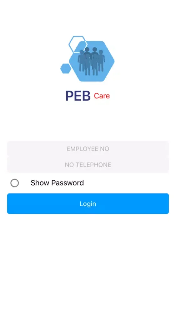 Tangkapan skrin PEB Care