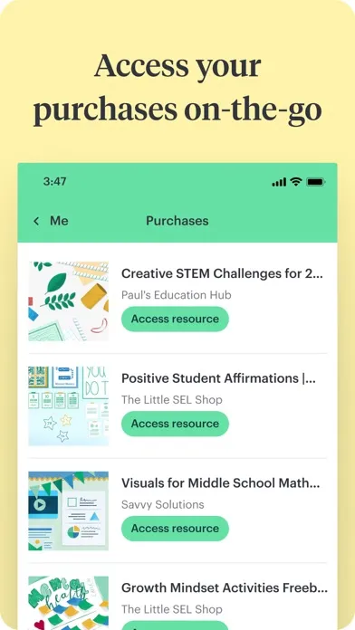 TPT (Teachers Pay Teachers) 스크린샷