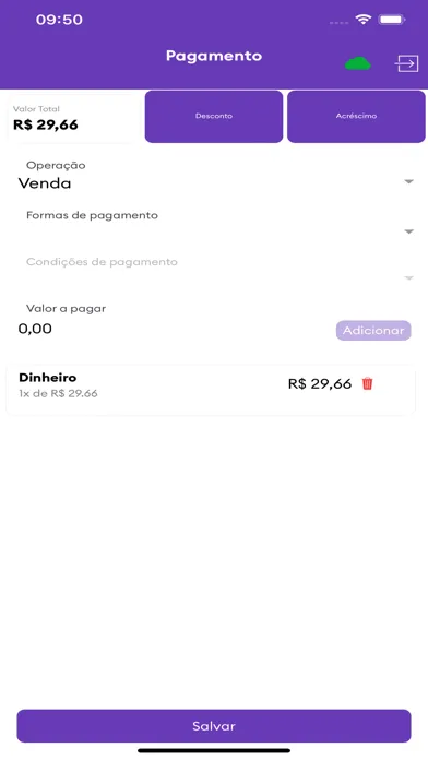 Tangkapan skrin Pedidos Móveis