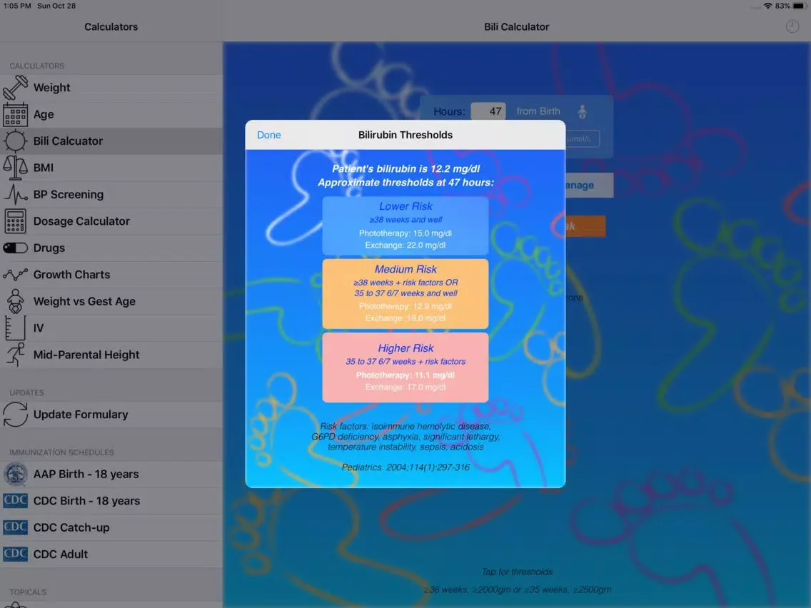 Pedi QuikCalc iPad  Ekran Görüntüleri