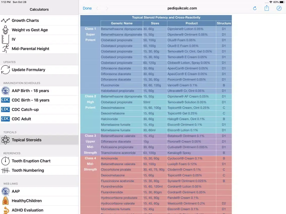 Pedi QuikCalc iPad  Ekran Görüntüleri