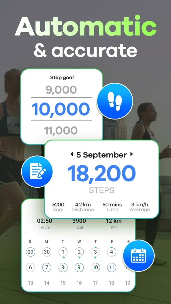 Ảnh chụp màn hình của Pedometer & Step Tracker Pro