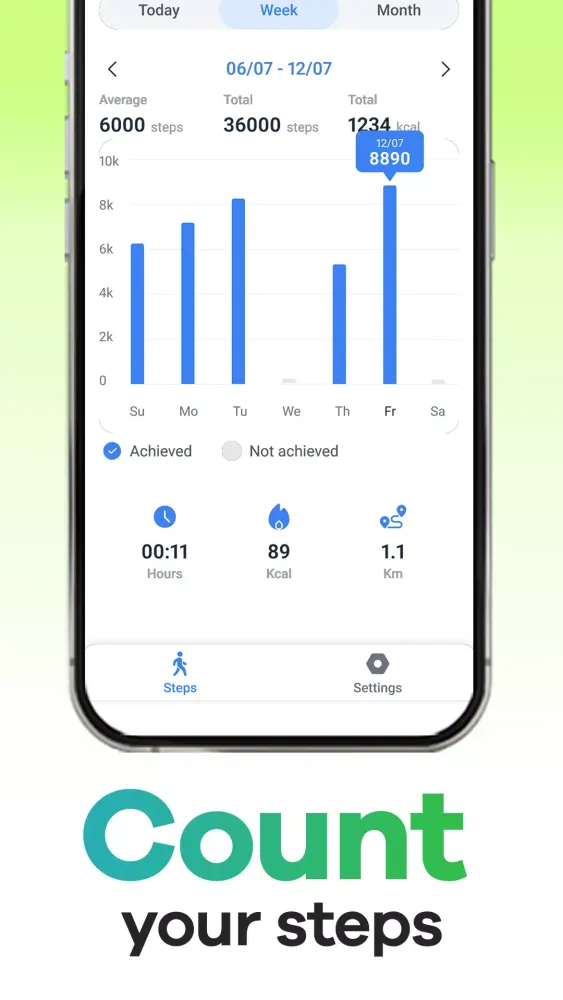 Ảnh chụp màn hình của Pedometer & Step Tracker Pro