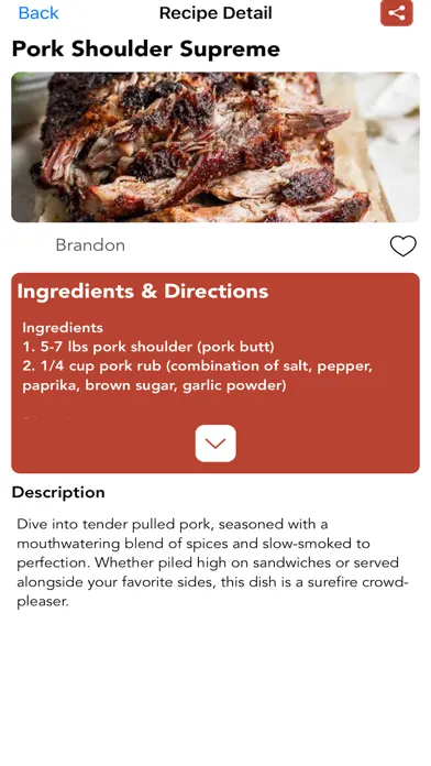 Zrzuty ekranu Recipes for Pit Boss Pellet
