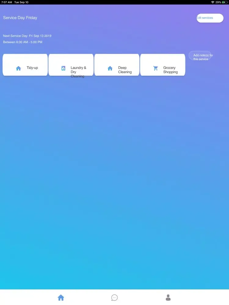 Ảnh chụp màn hình của Pennyworth App iPad 