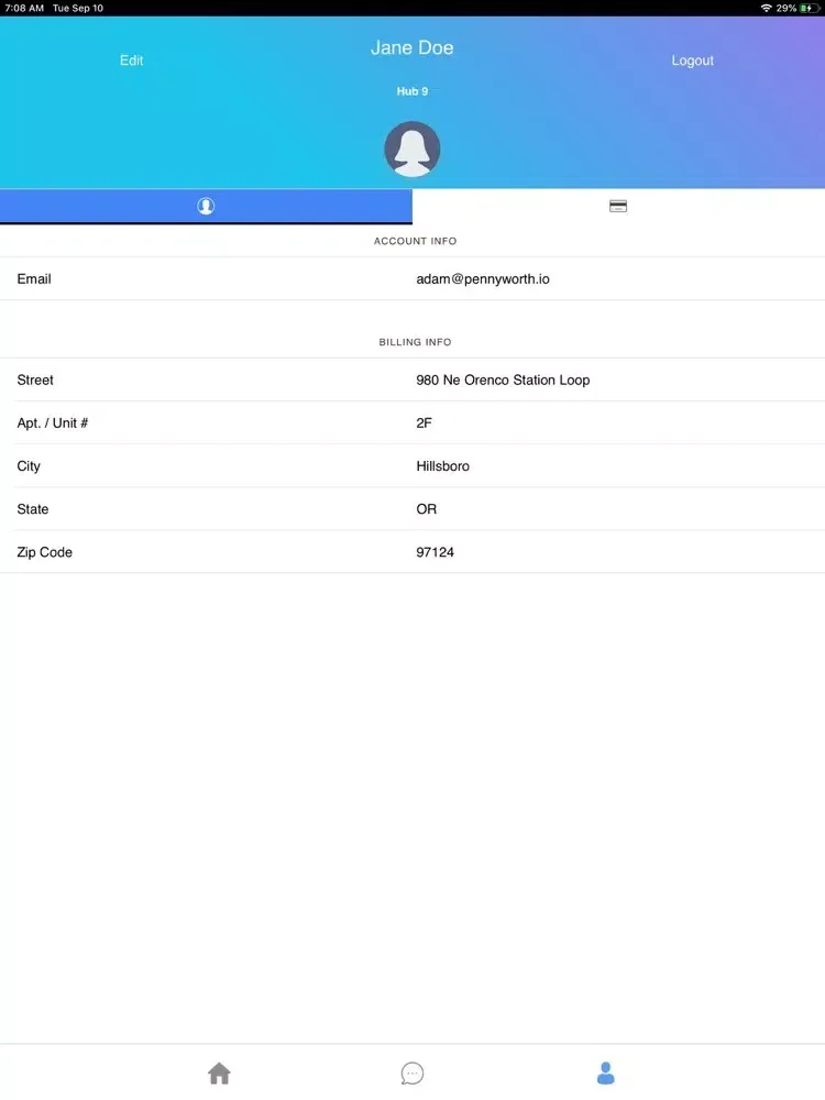 Ảnh chụp màn hình của Pennyworth App iPad 