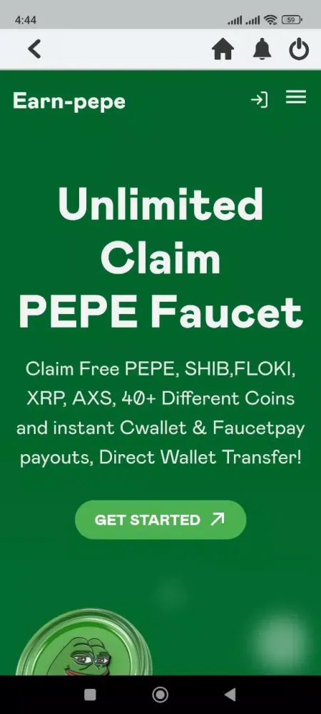 ภาพหน้าจอของ Pepe Faucet