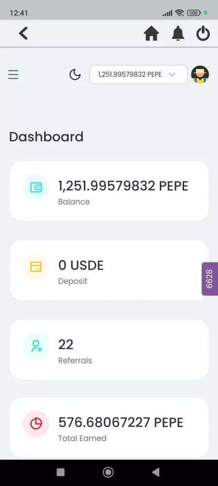 ภาพหน้าจอของ Pepe Faucet