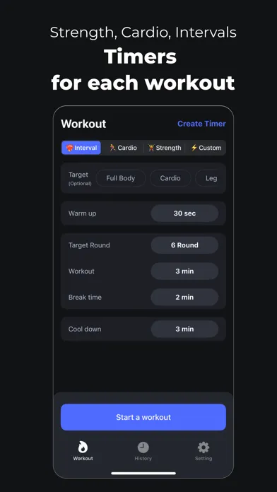 ภาพหน้าจอของ Workout Timy - Gym HIIT Timer