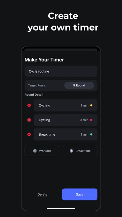ภาพหน้าจอของ Workout Timy - Gym HIIT Timer