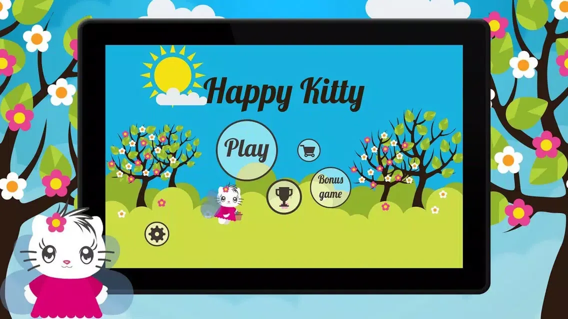 Tangkapan layar Happy Kitty - Collect Hearts