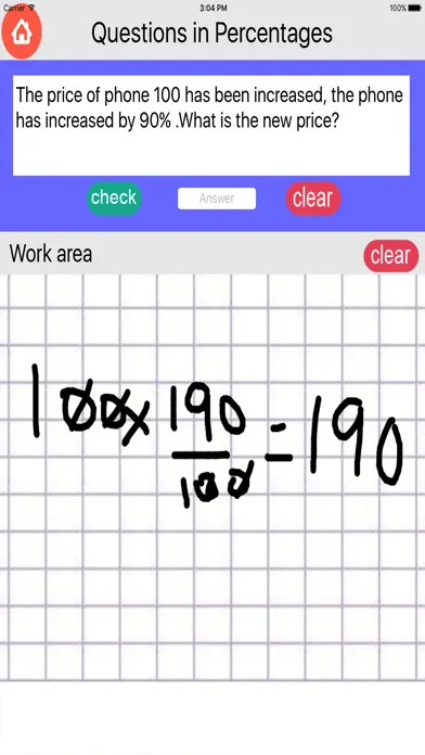 Ảnh chụp màn hình của 6th Grade Practice Percent,Fractions and Decimals