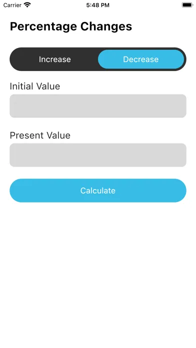 Tangkapan layar Percentage Change Calculator ▼