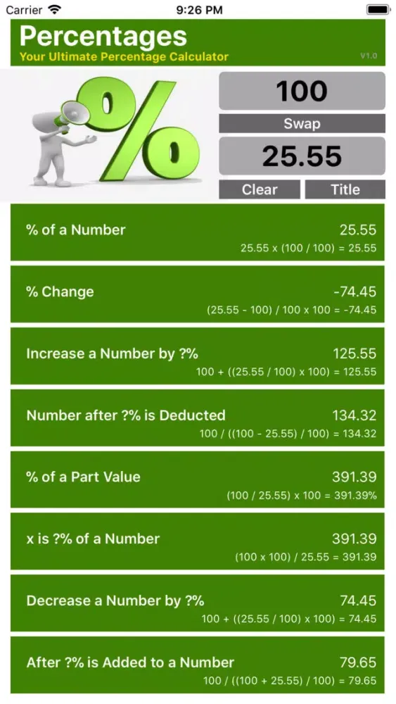 تصاویر Ultimate Percentage Calculator