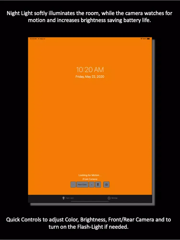 Night Light Motion Sensor iPad  Screenshots
