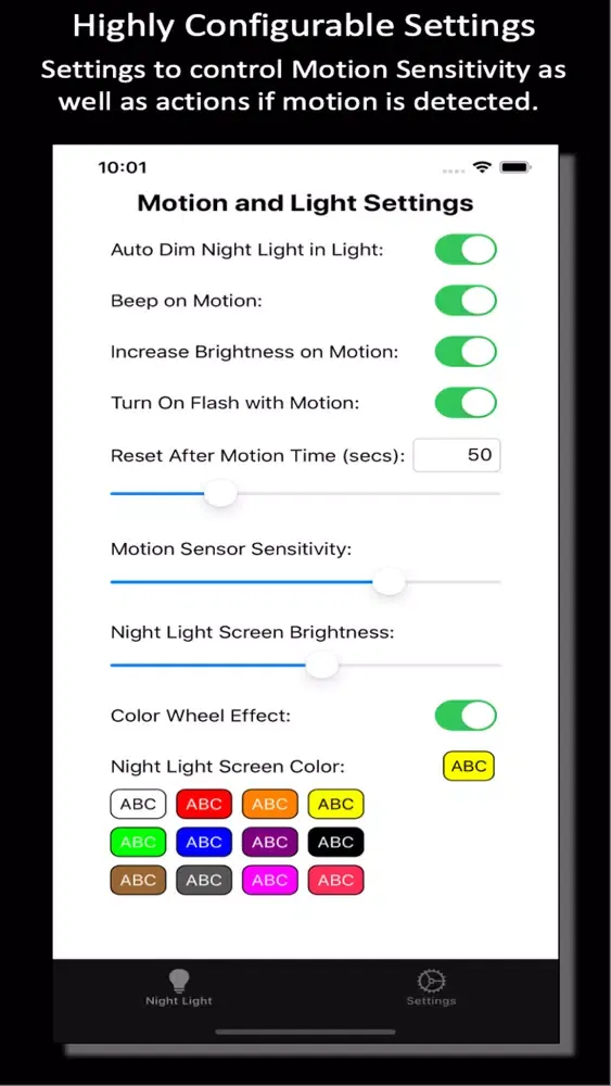 Night Light Motion Sensor Screenshots