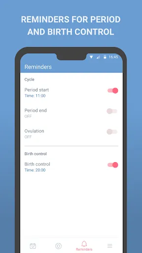 Screenshot di Period tracker  Cycle calendar