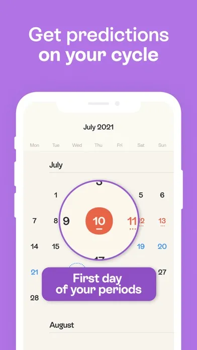 Period Tracker · Screenshots