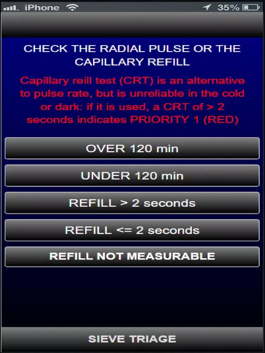 Zrzuty ekranu Sieve Triage iPad 