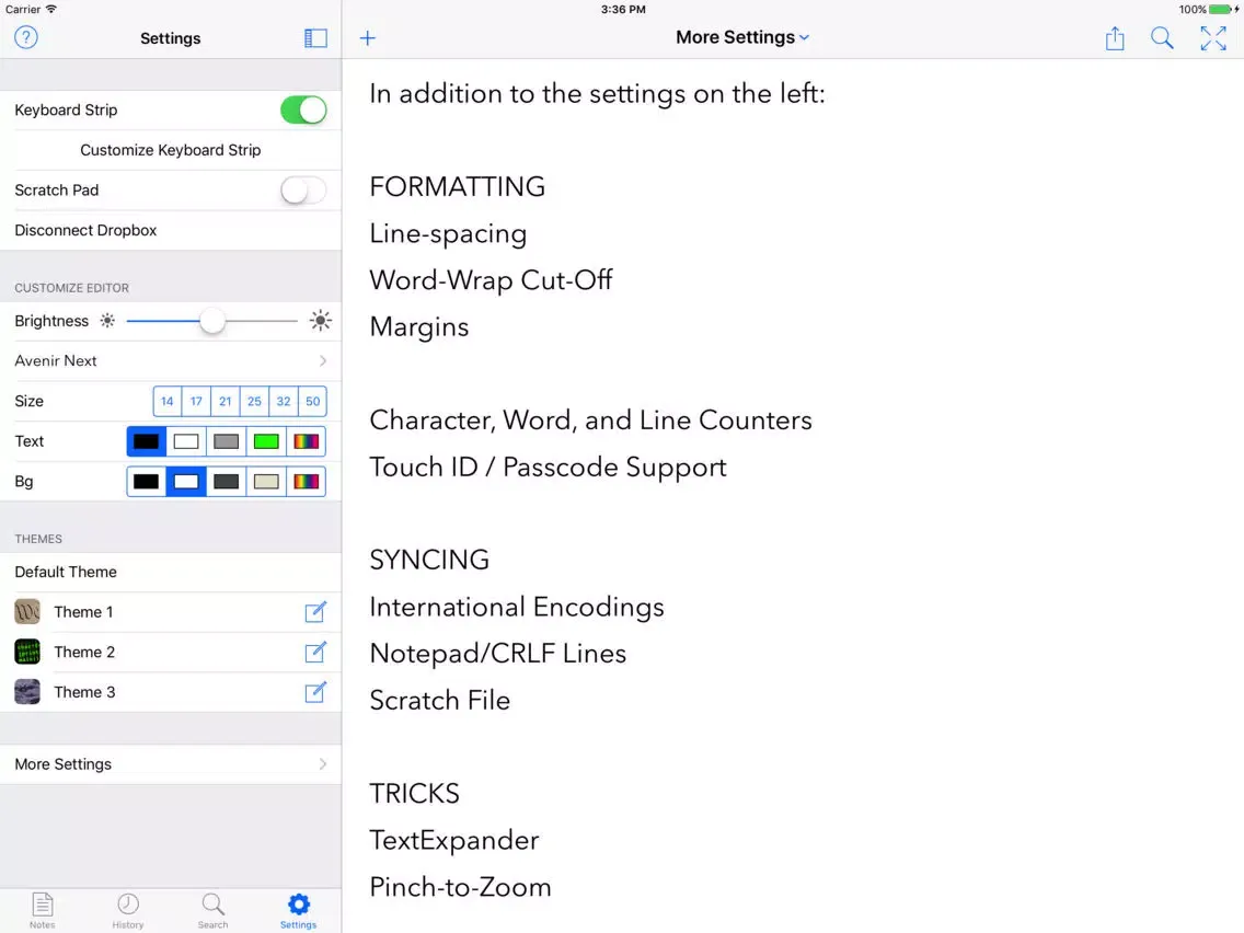 Permanote (was Nebulous Notes) iPad  Screenshots