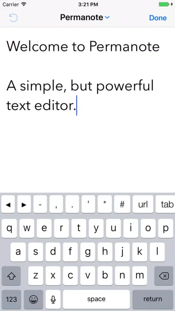 Permanote (was Nebulous Notes) Screenshots