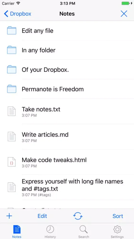 Permanote (was Nebulous Notes) Screenshots