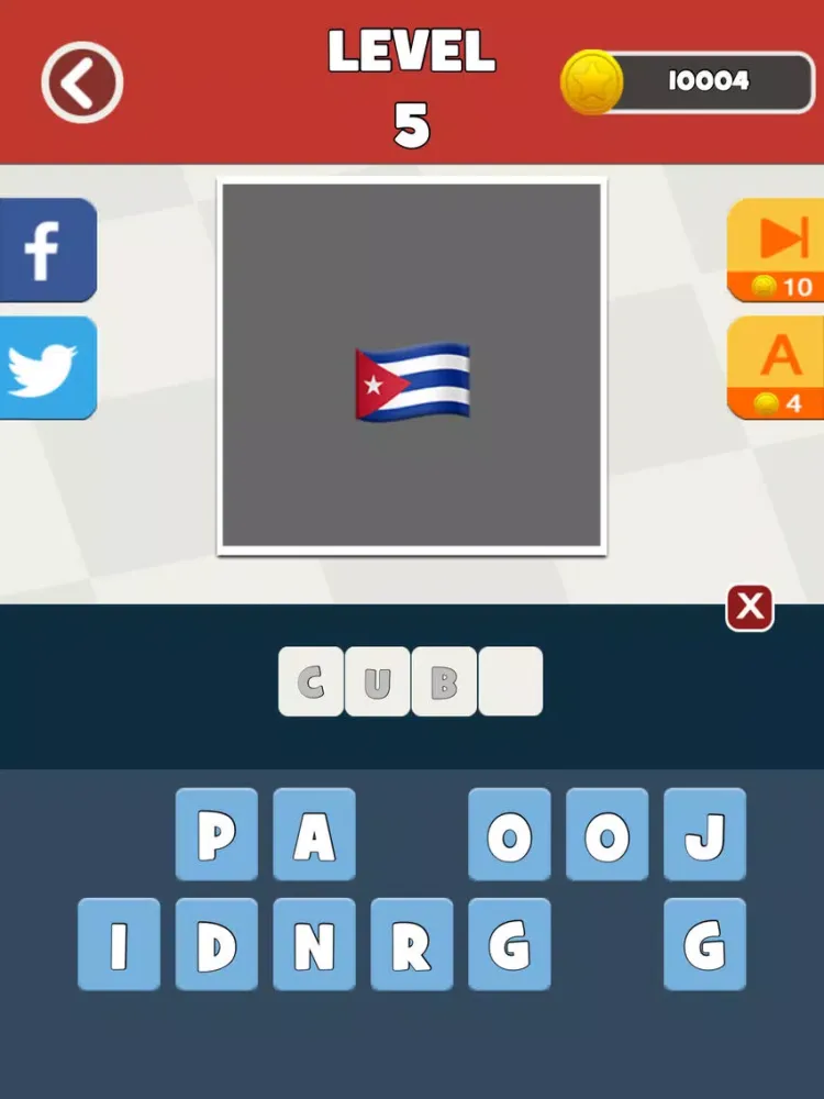 Captures d'écran de QuizPop Mania! Guess the Emoji Flags - a free word guessing quiz game iPad 