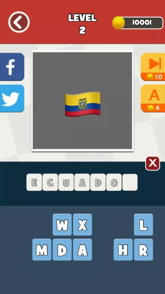 Captures d'écran de QuizPop Mania! Guess the Emoji Flags - a free word guessing quiz game
