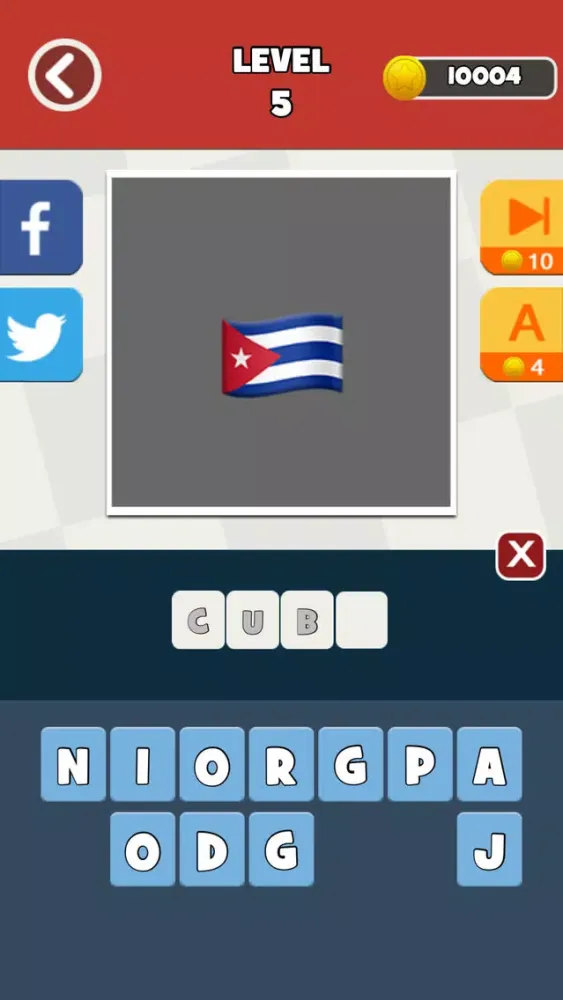 Captures d'écran de QuizPop Mania! Guess the Emoji Flags - a free word guessing quiz game